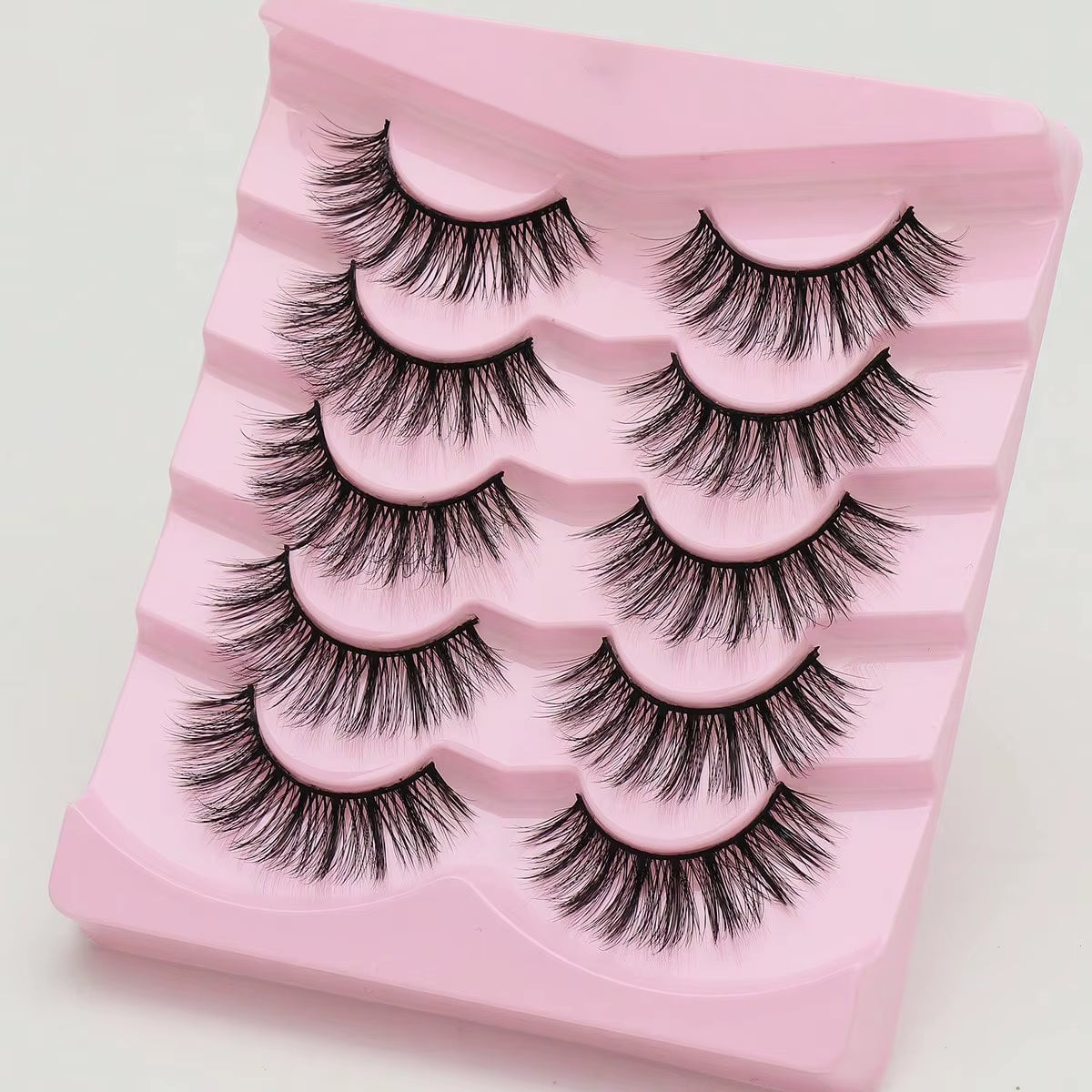 5 Pairs Cat Eye Lashes Faux Mink Eyelashes Winged End Eye Elongated Eyelashes Natural Long Manga Lashes Fake Lashes Makeup