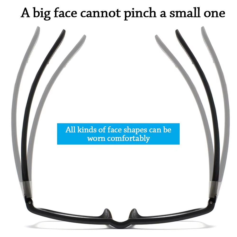 Reading Glasses Men Women Sports Anti-Blue Light Reading Eyewear Black Red TR90 Frame Presbyopia Eyeglasses +100 To+400 Glasses