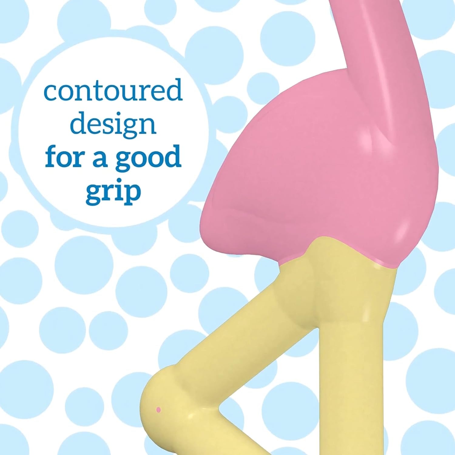 Baby and Toddler Toothbrush, Flamingo 1-Pack, 1-4 Years