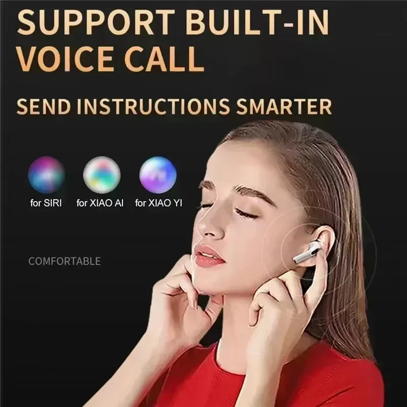 New TWS Earphone Bluetooth Headphones with Mic 9D Stereo Pro 6 Earbuds Wireless Bluetooth Headset Apply to Smartphones