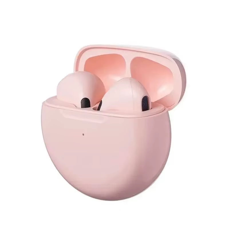 New TWS Earphone Bluetooth Headphones with Mic 9D Stereo Pro 6 Earbuds Wireless Bluetooth Headset Apply to Smartphones