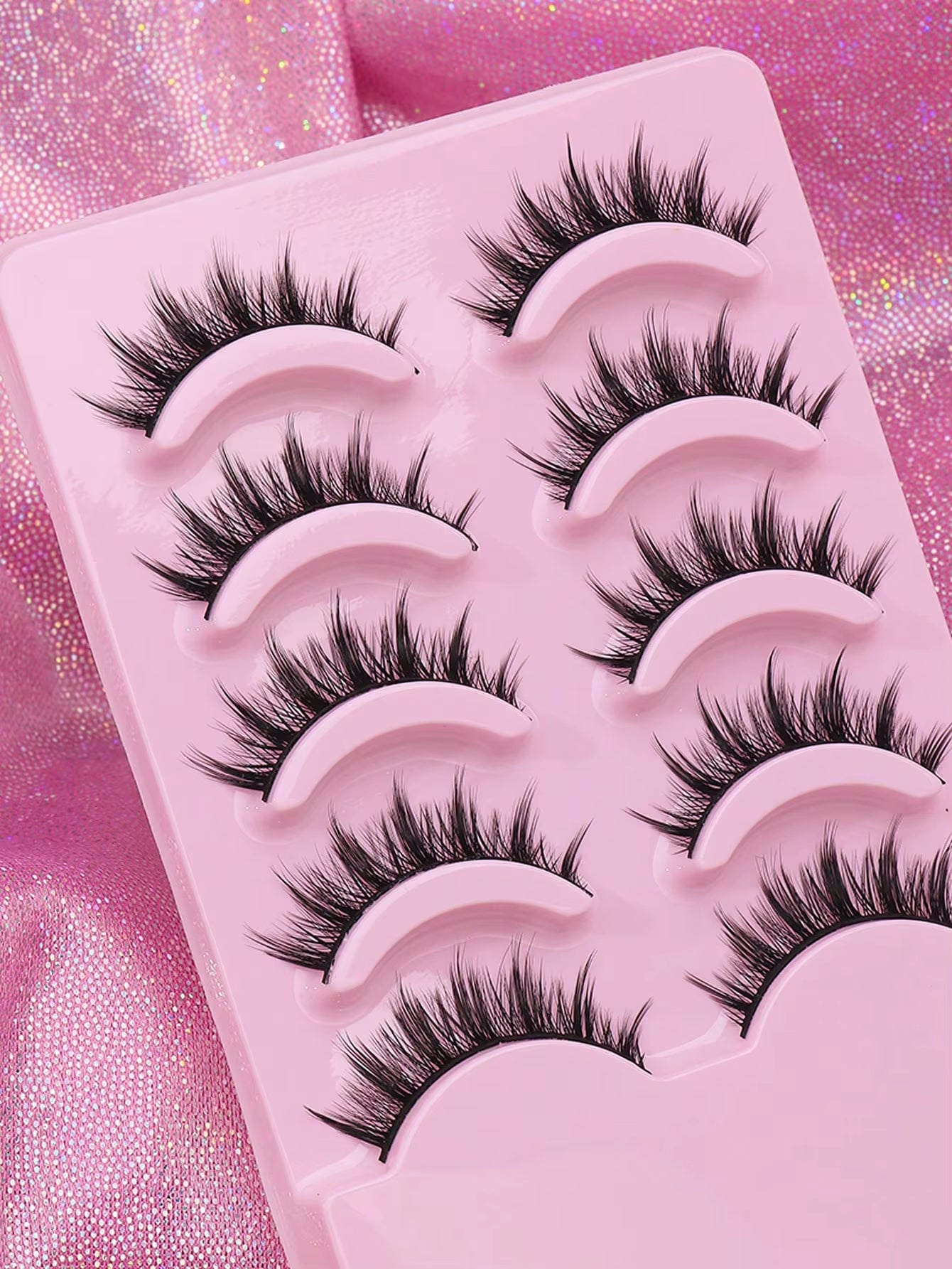 5 Pairs Cat Eye Lashes Faux Mink Eyelashes Winged End Eye Elongated Eyelashes Natural Long Manga Lashes Fake Lashes Makeup