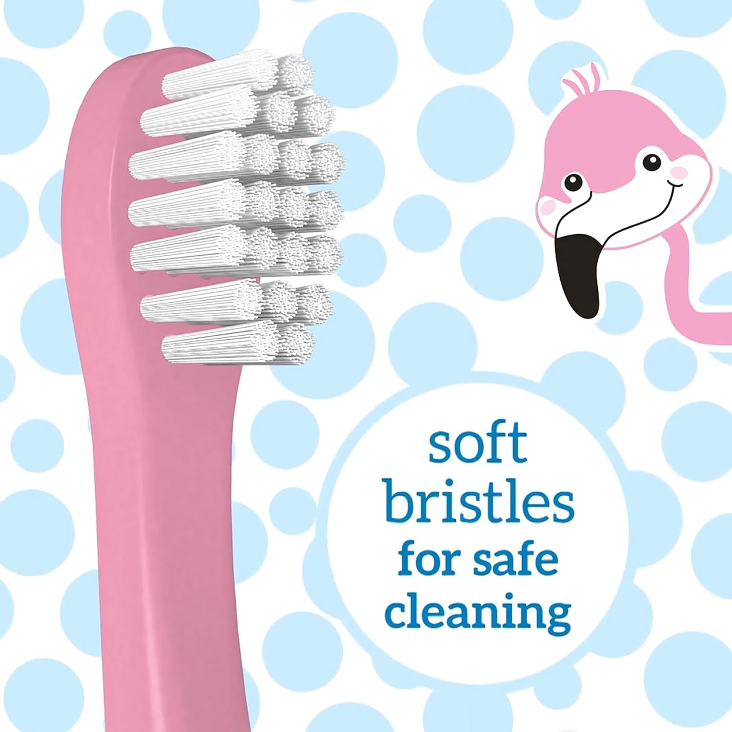 Baby and Toddler Toothbrush, Flamingo 1-Pack, 1-4 Years