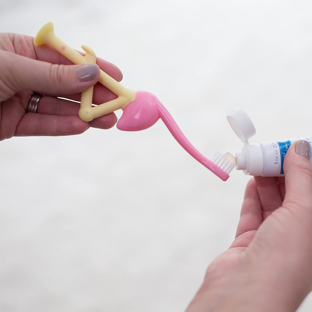 Baby and Toddler Toothbrush, Flamingo 1-Pack, 1-4 Years