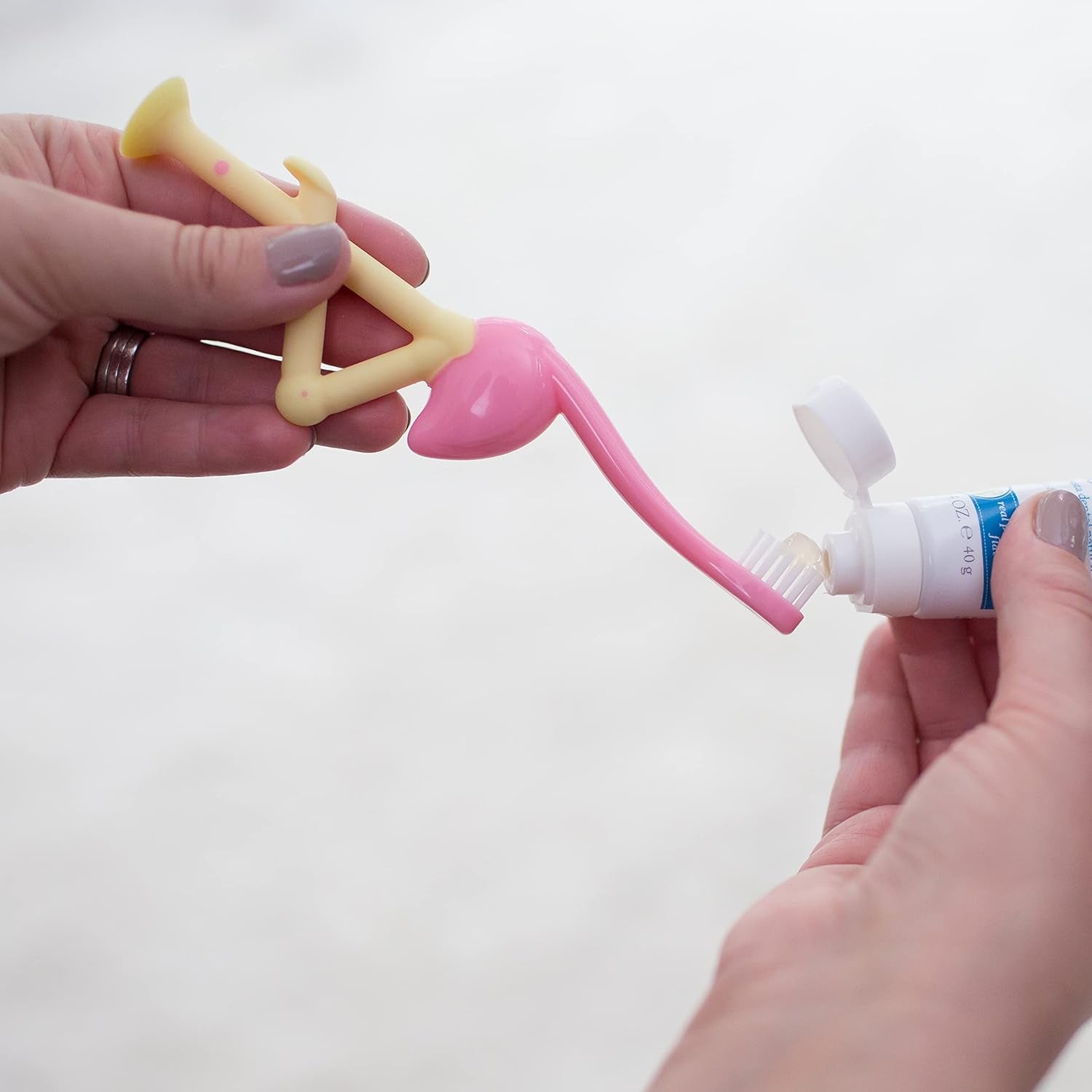 Baby and Toddler Toothbrush, Flamingo 1-Pack, 1-4 Years