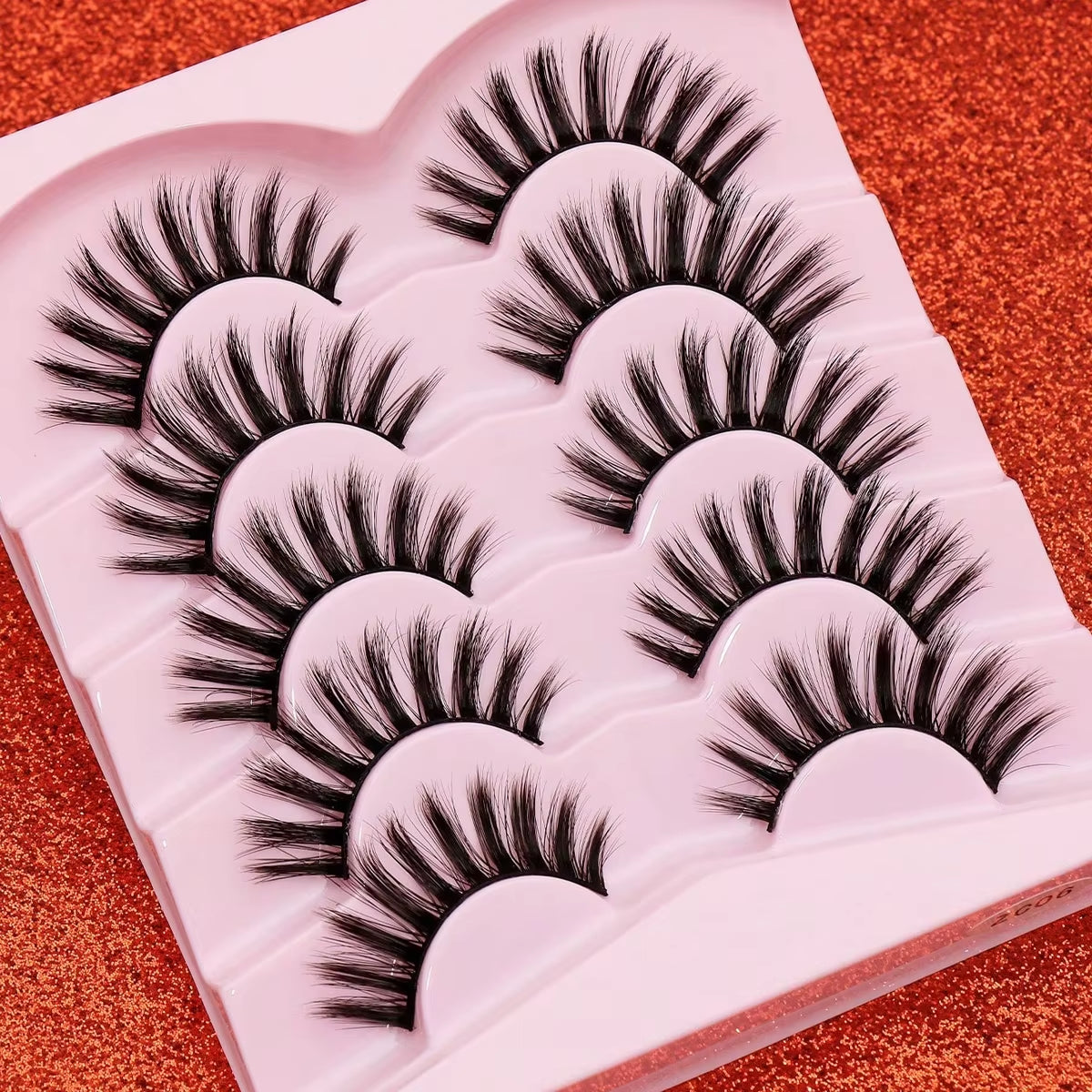 5 Pairs Cat Eye Lashes Faux Mink Eyelashes Winged End Eye Elongated Eyelashes Natural Long Manga Lashes Fake Lashes Makeup