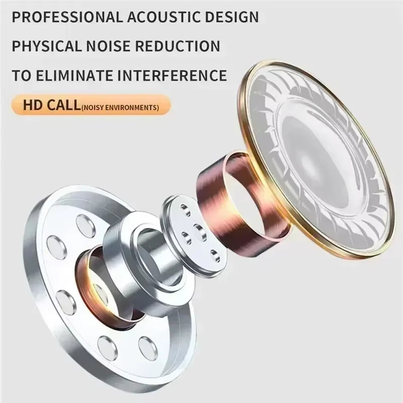 New TWS Earphone Bluetooth Headphones with Mic 9D Stereo Pro 6 Earbuds Wireless Bluetooth Headset Apply to Smartphones