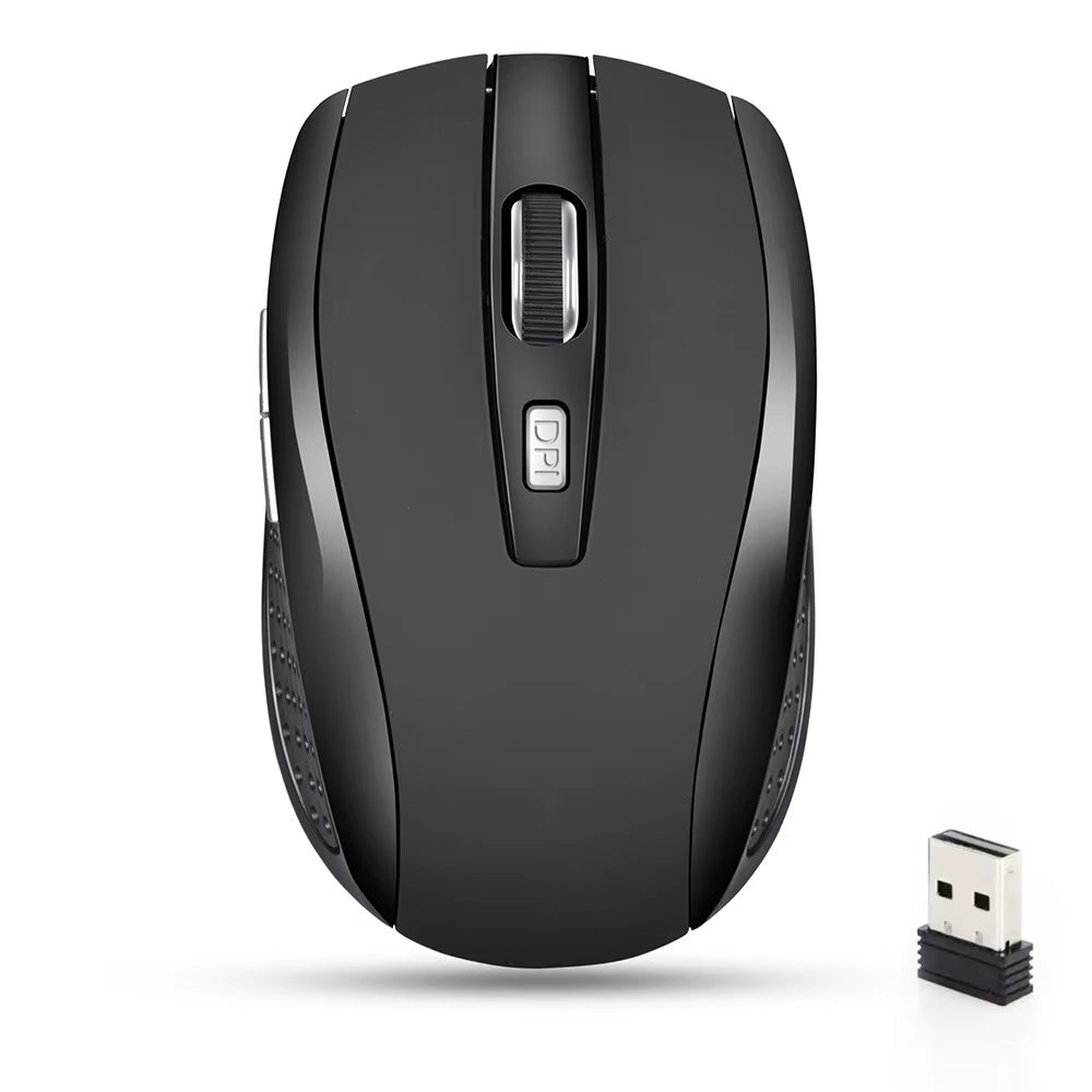 Portable 2.4G Wireless Mouse Ergonomics Mouse Mobile Optical Office Mouse for Notebook Laptop Macbook Adjustable 1600DPI Levels