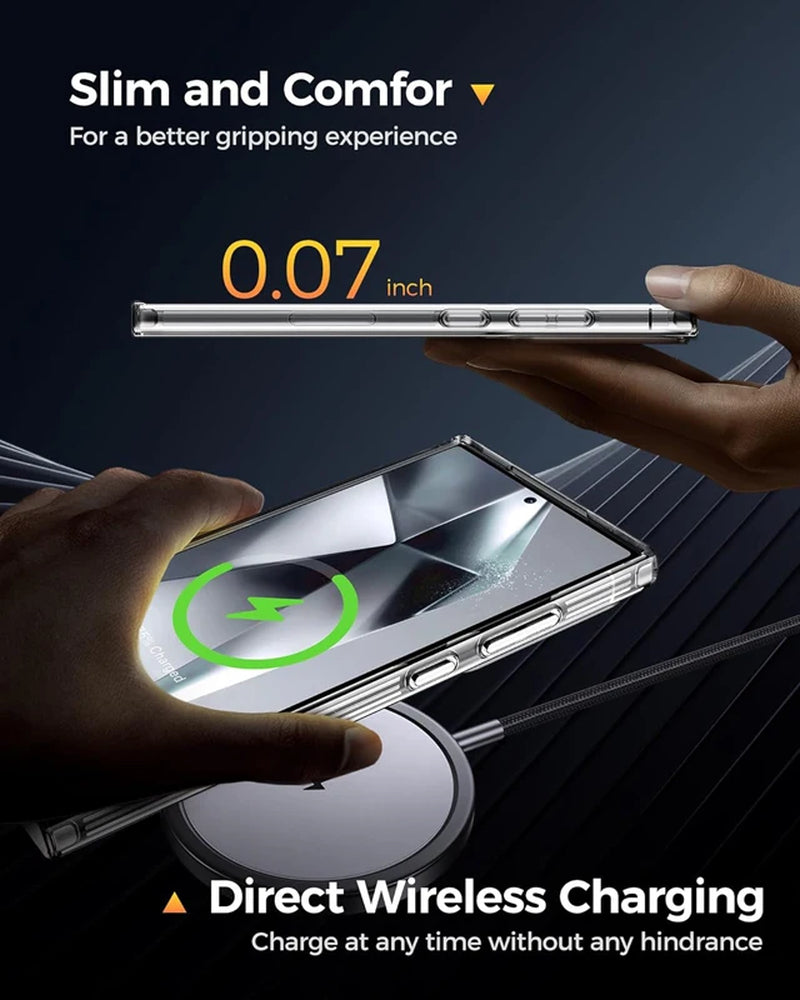 Original Clear Silicone Case for Galaxy Samsung S24 S23 S22 S21 Ultra FE plus Ultra Thin Crystal Soft TPU Cover A14 A34 A54 5G