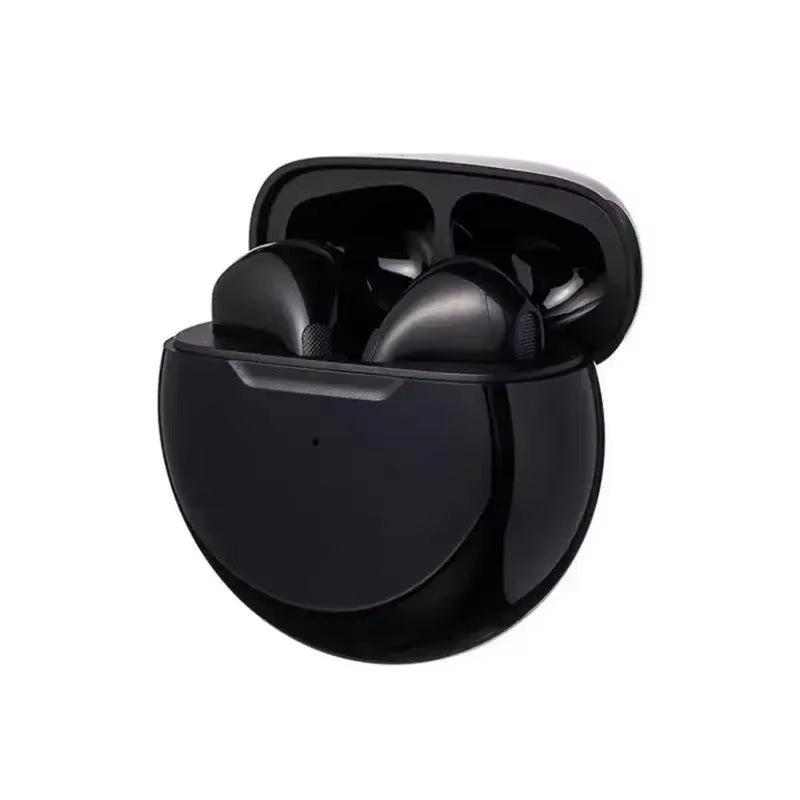 New TWS Earphone Bluetooth Headphones with Mic 9D Stereo Pro 6 Earbuds Wireless Bluetooth Headset Apply to Smartphones