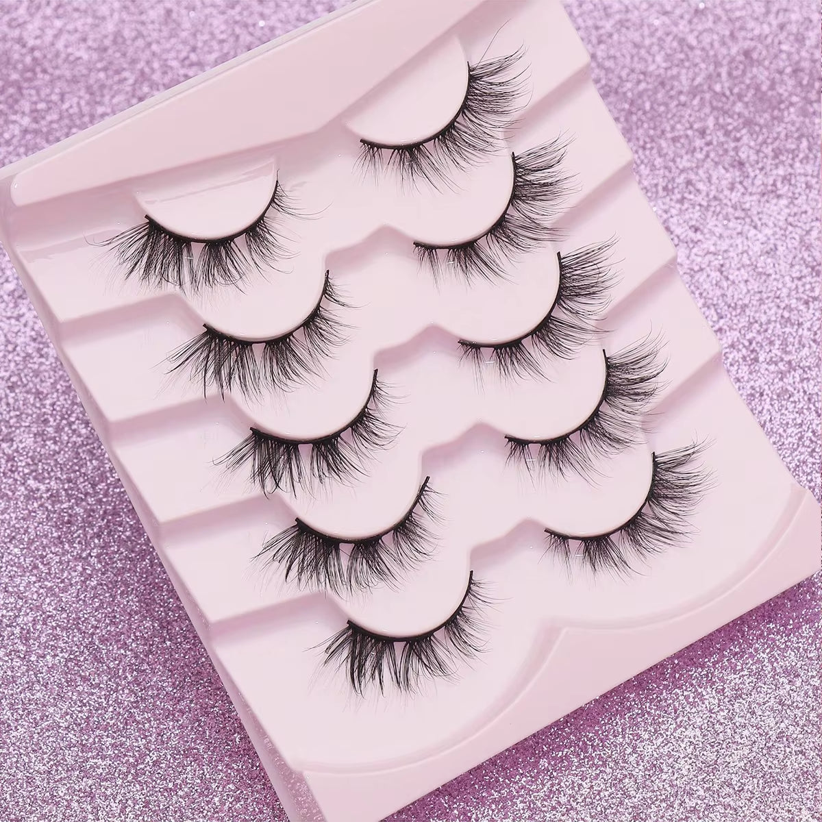 5 Pairs Cat Eye Lashes Faux Mink Eyelashes Winged End Eye Elongated Eyelashes Natural Long Manga Lashes Fake Lashes Makeup