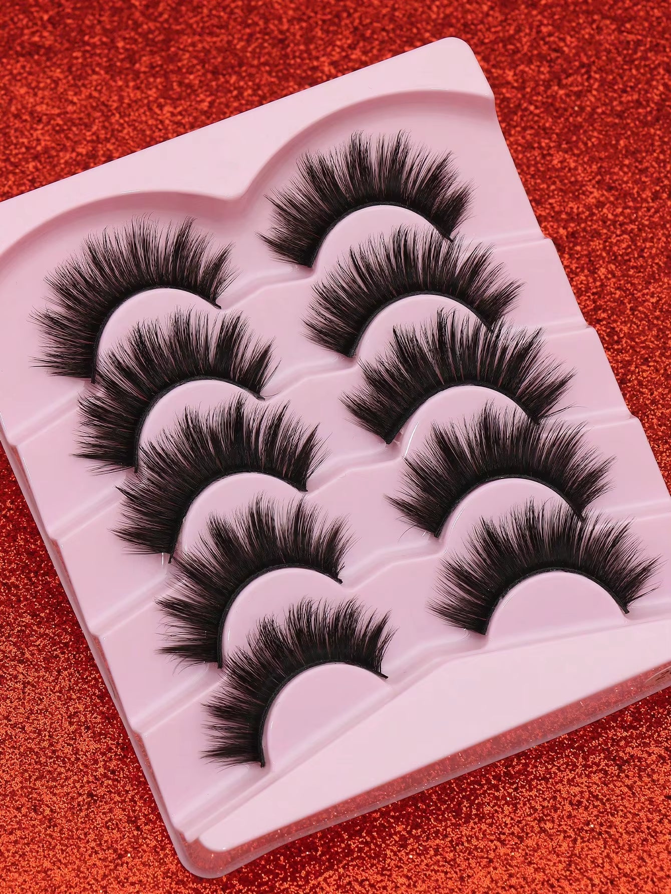 5 Pairs Cat Eye Lashes Faux Mink Eyelashes Winged End Eye Elongated Eyelashes Natural Long Manga Lashes Fake Lashes Makeup